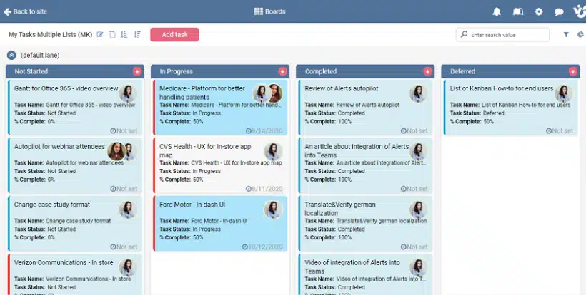 Kanban Board Use Case: Collecting Tasks from Multiple Boards and Lists