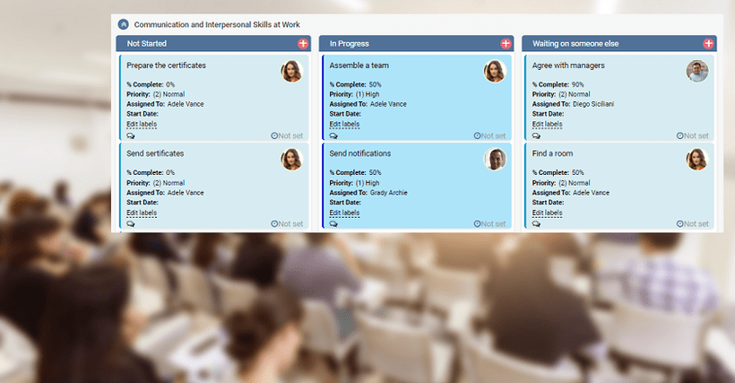 Virto Office 365 Kanban Board for Corporate Education