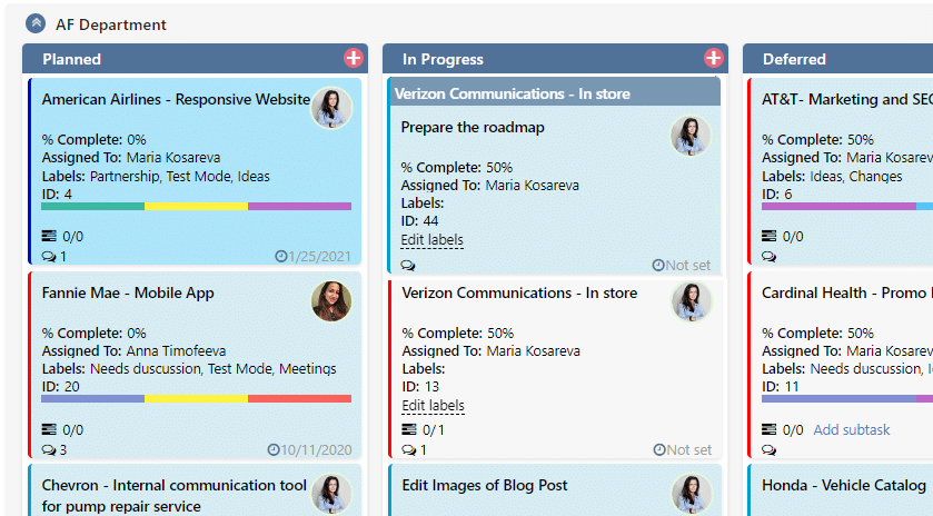 Kanban Board Online App: Subtasks and Improved Swimlanes