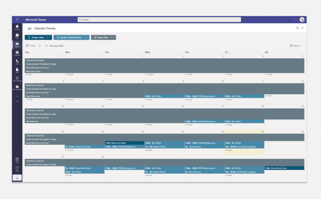 Cloudwell Calendar Overlay
