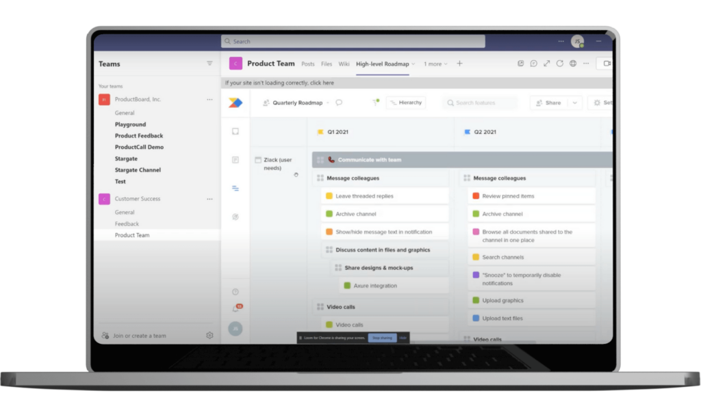 Productboard in Teams