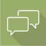 Chat bubbles icon representing communication and social interaction