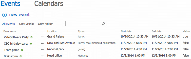 New list from Microsoft excel