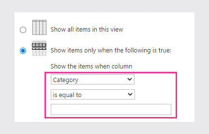 "Category is equal to [blank]". Set this view as default.