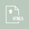 HTML5 file icon with document and code symbol