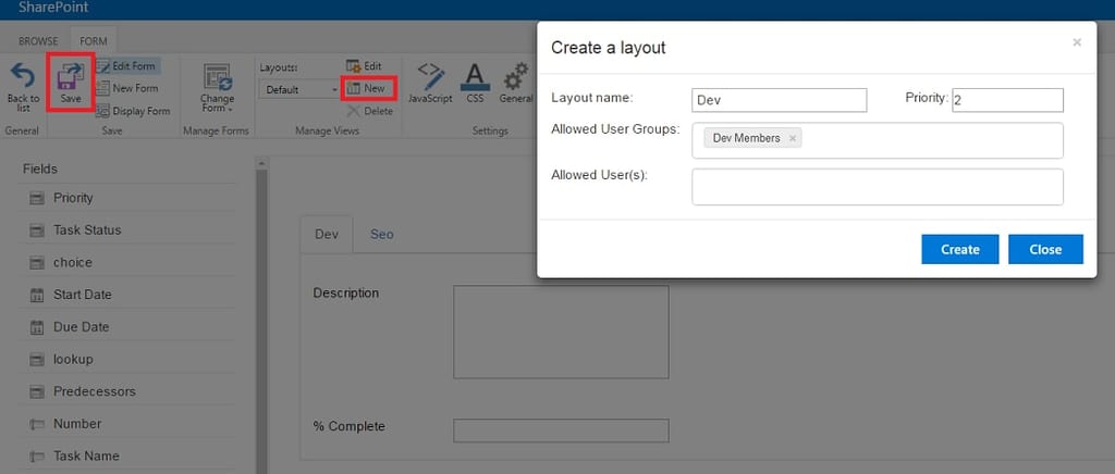 SharePoint form layouts for different users\groups