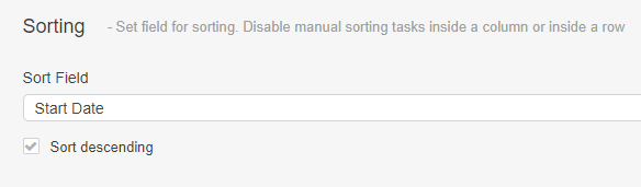 Sorting field in a column (cell) in Virto Kanban