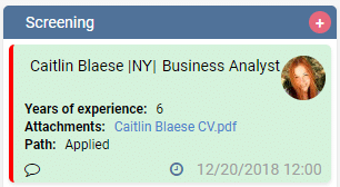 Profile card for Caitlin Blaese, NY Business Analyst with 6 years experience