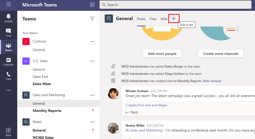 add virto calendar as a tab