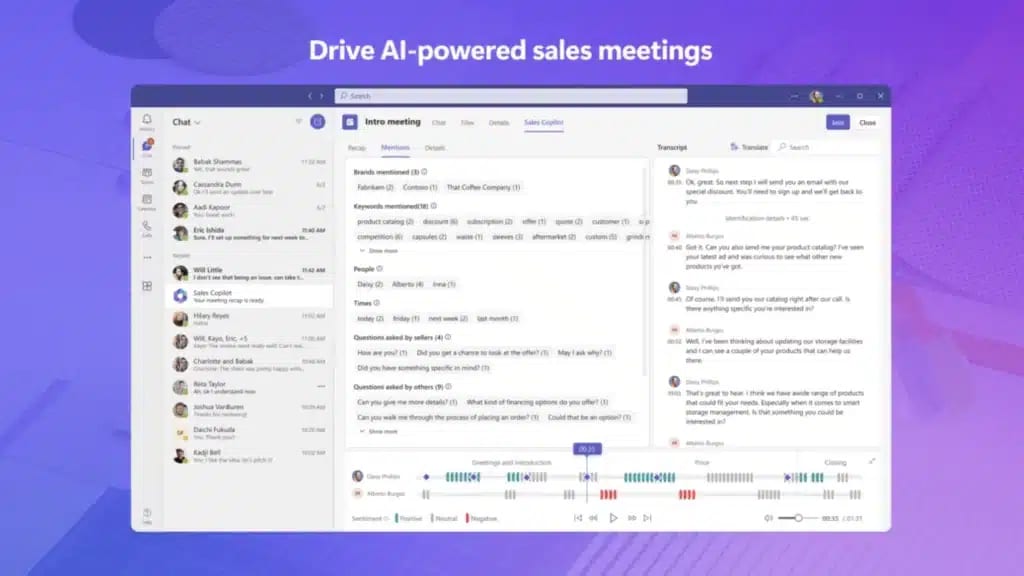 sales copilot for MS Teams