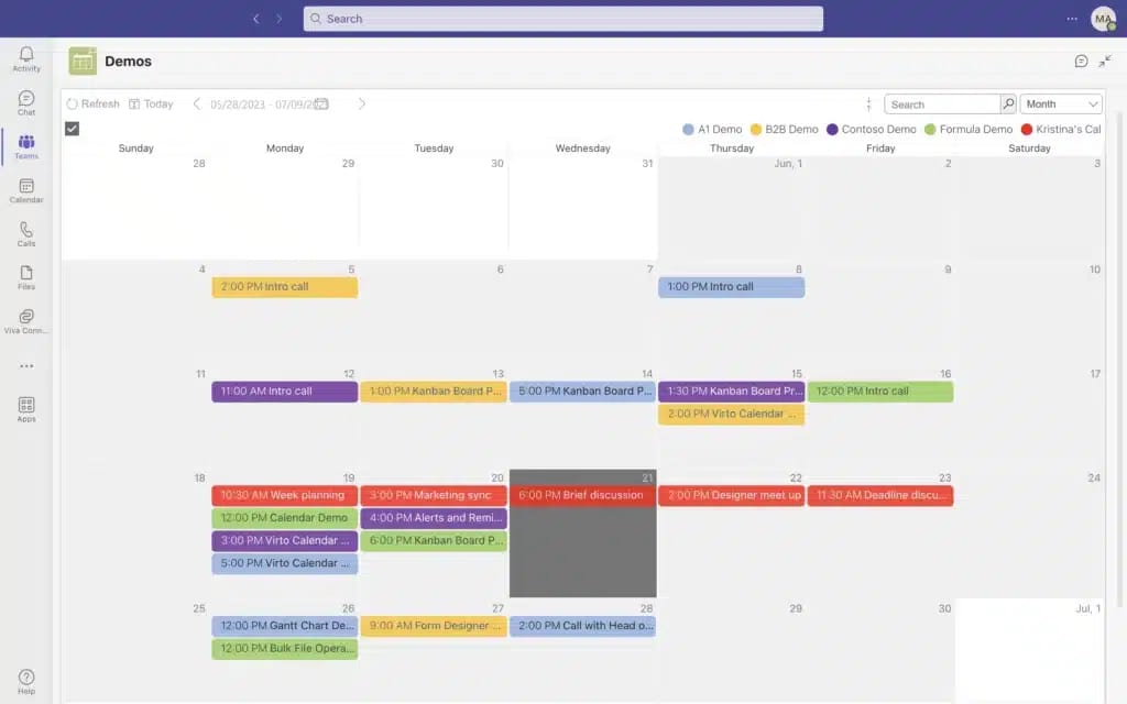 virto overlay app for Microsoft Teams