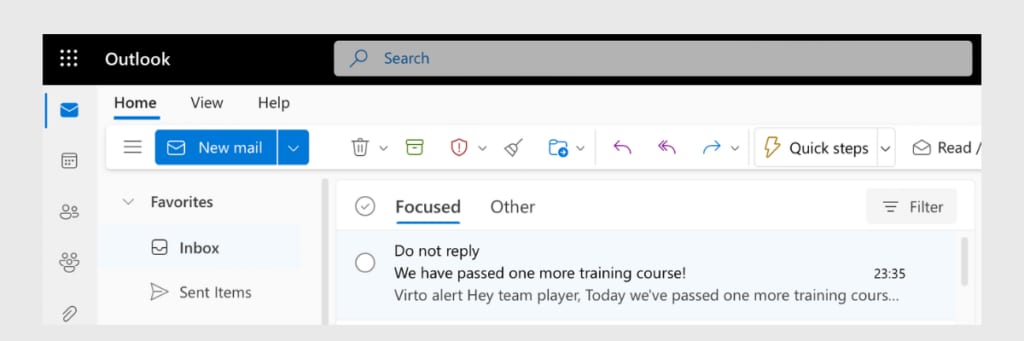 Alert via email