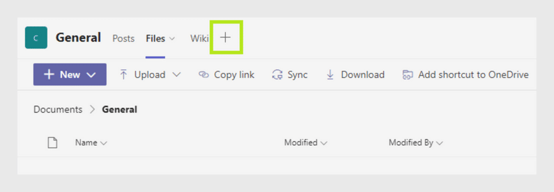 SharePoint document library interface showing General folder with file management options and toolbar buttons.