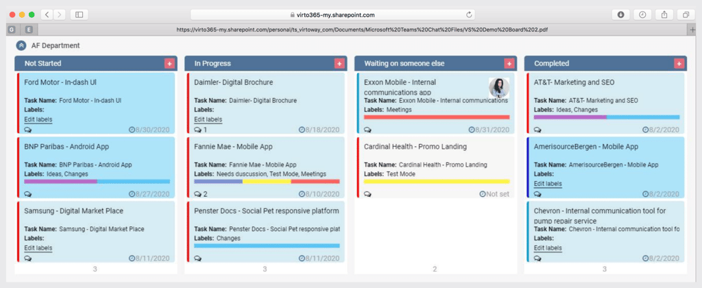 Kanban Board Save to PDF