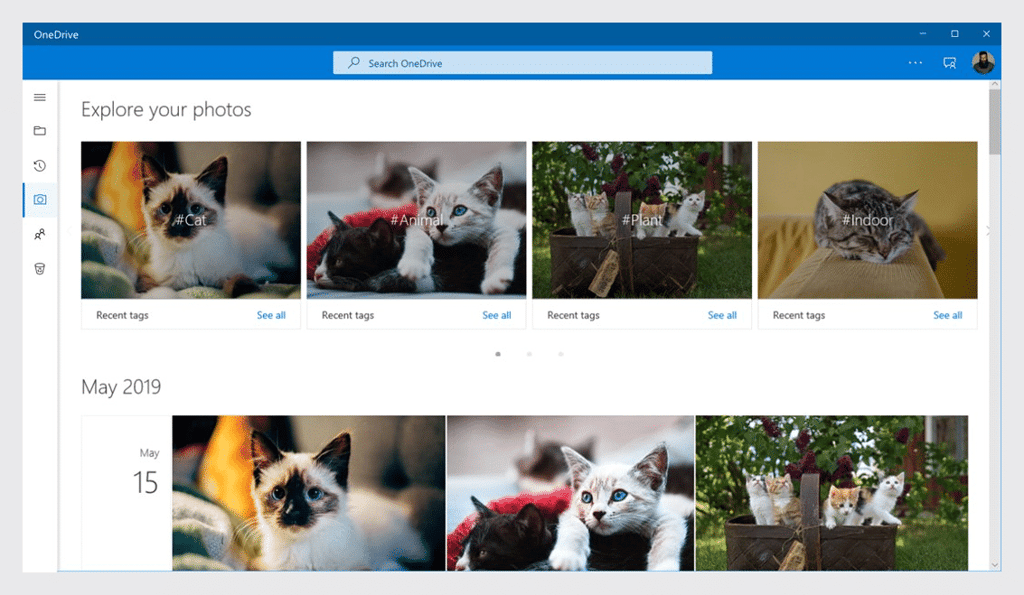 onedrive interface example