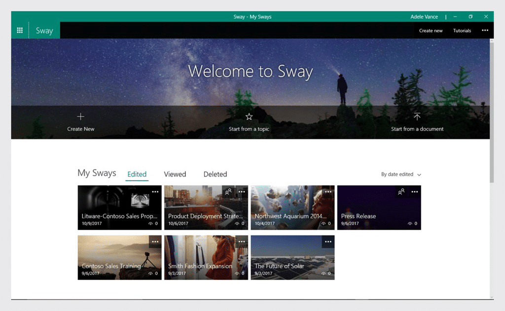 sway title screen