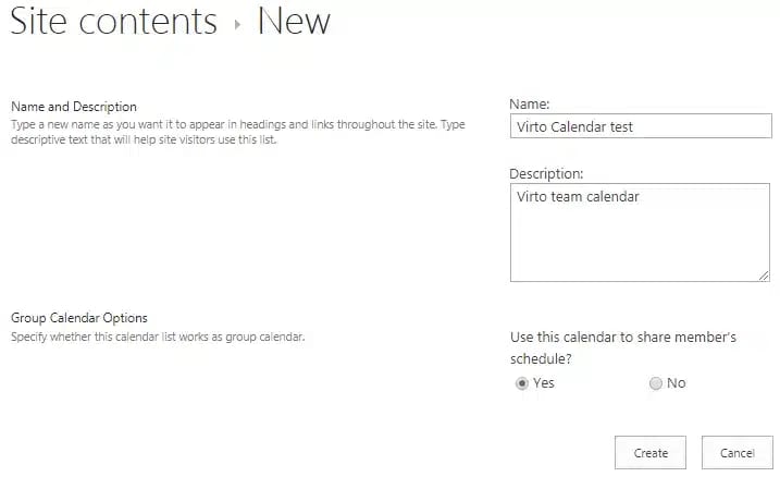 Site contents - new