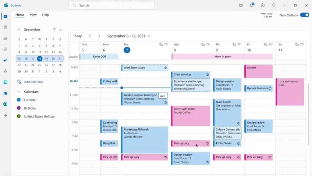 outlook calendar