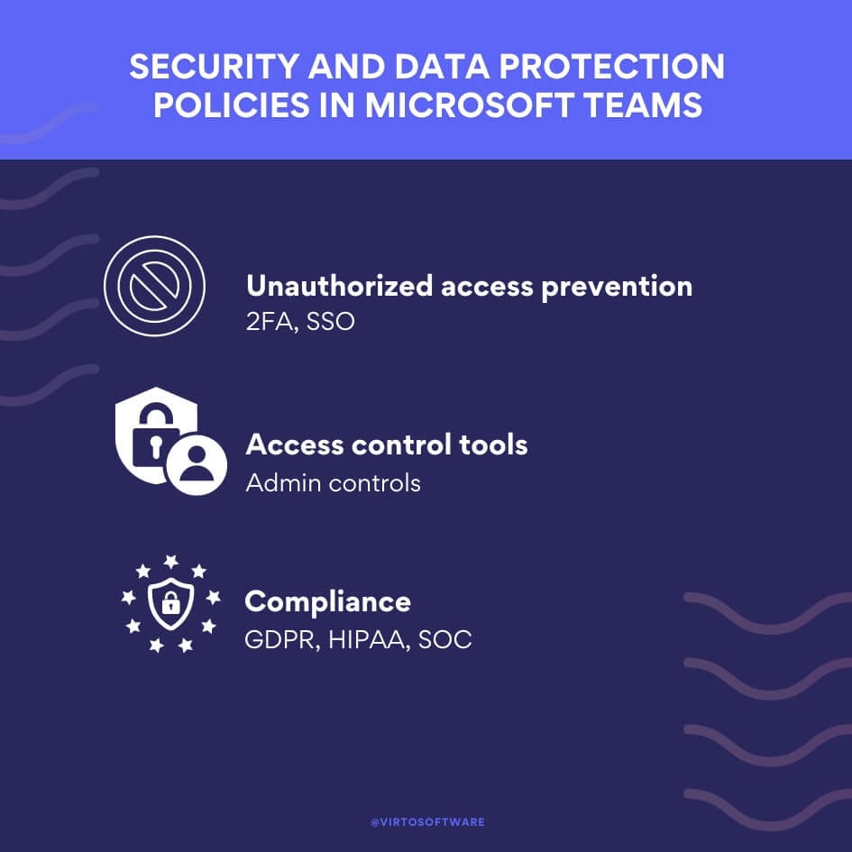 Security and data protection policies in Microsoft Teams.
