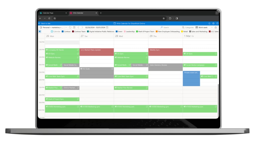 Virto Calendar app for M365