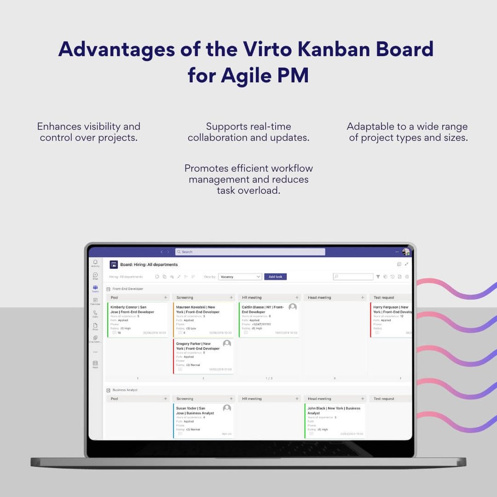 advantages of the Virto Kanban board for agile project management