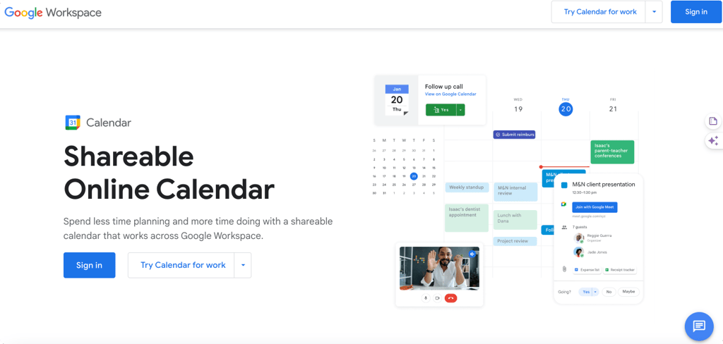 Google Calendar.