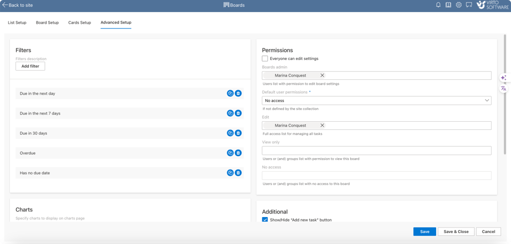 Advanced Setup overview.