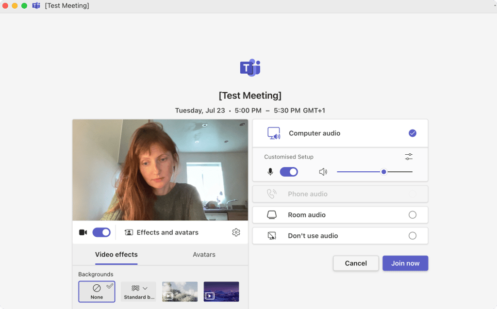 Adjust your settings before joining your meeting.