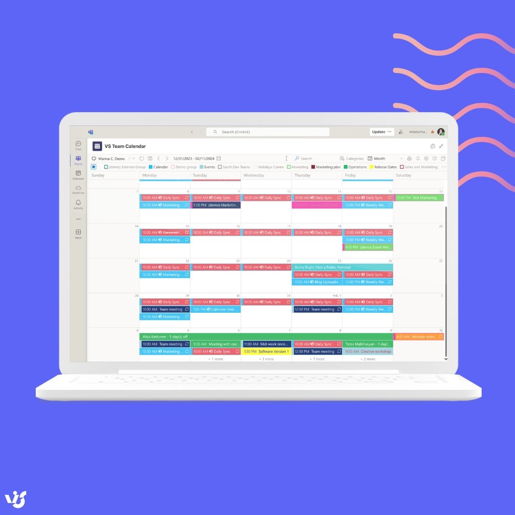 Virto Calendar for teams
