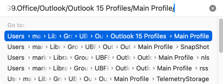 Removing your Outlook account through Finder on Mac.