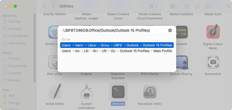 Clearing Outlook cache on Mac.