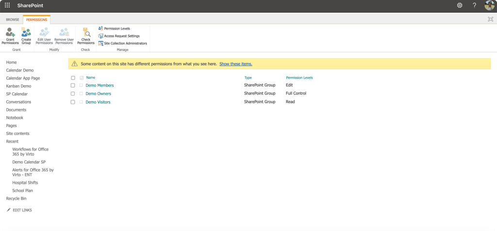 Pic. 6. Checking the “Advanced permissions settings”.