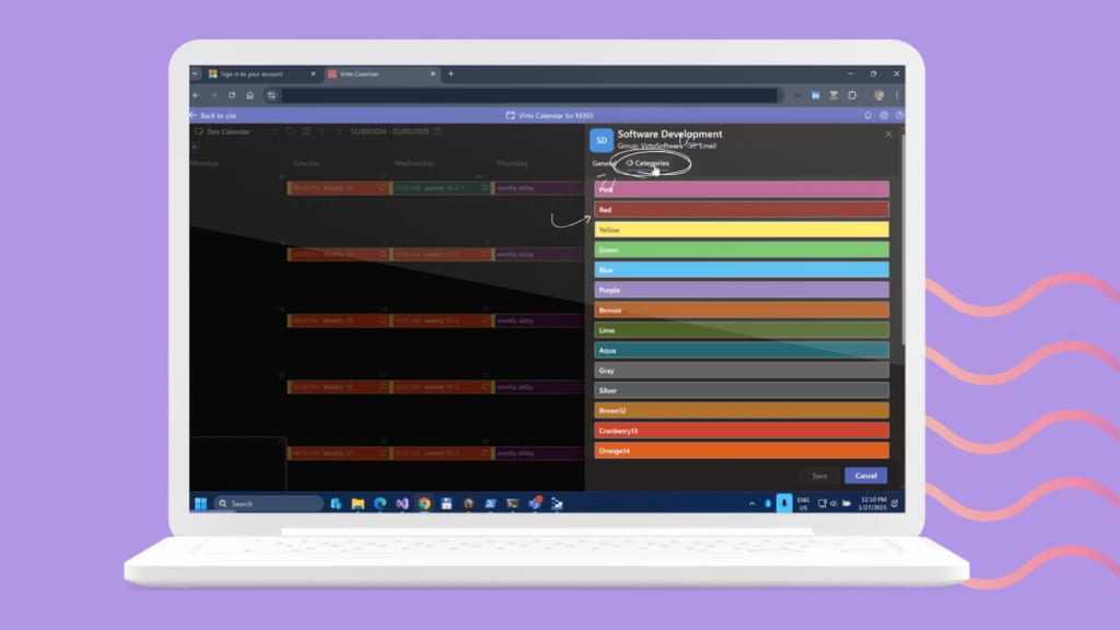 Pic. 21. Microsoft Planner's labels in Virto Calendar