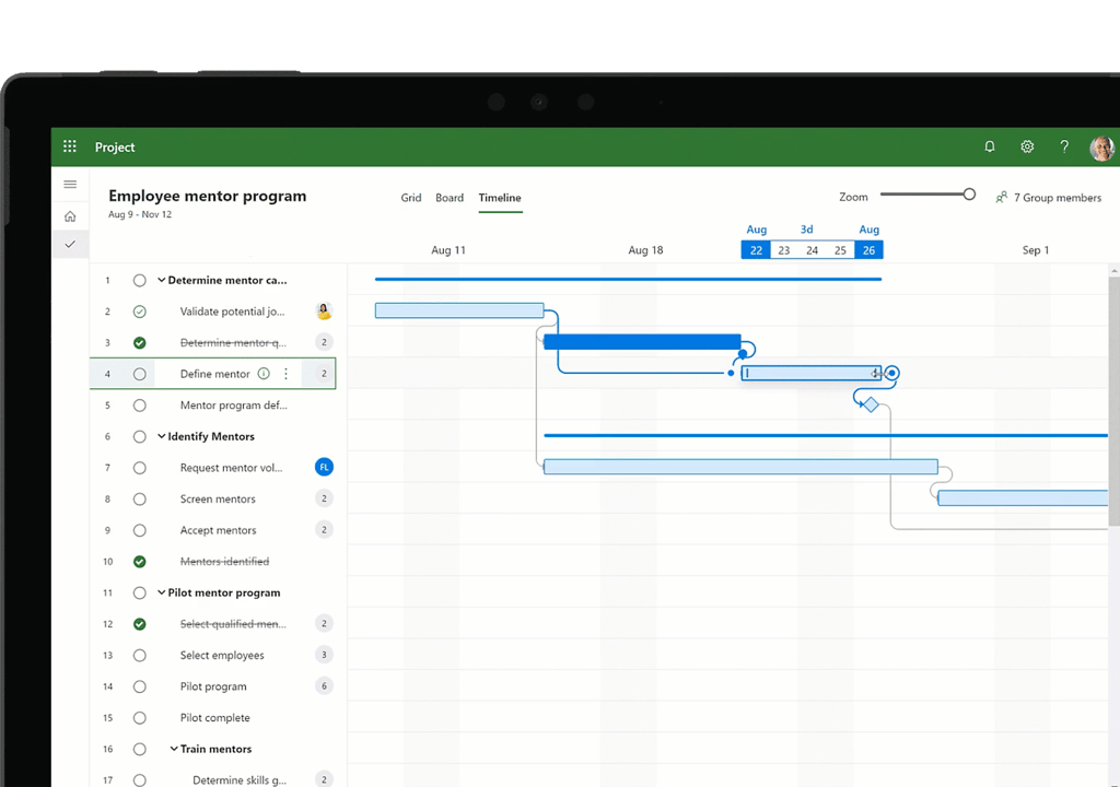 Pic. 2. Example Project experience.