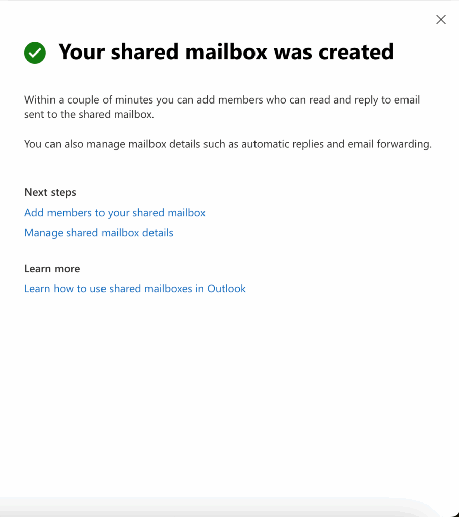 Adding members to shared mailbox in M365 admin center