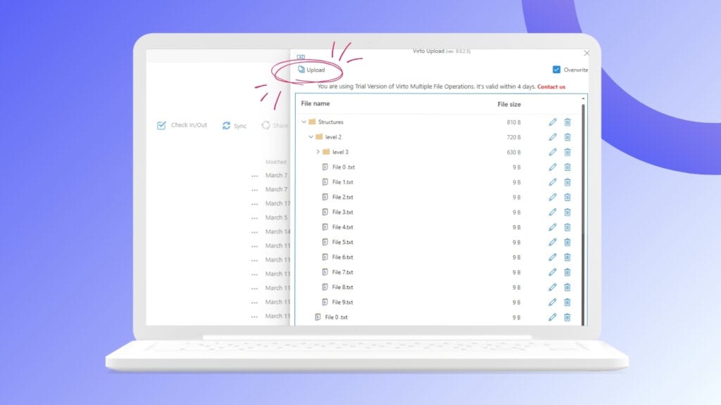 Virto Multiple File Upload App for M365