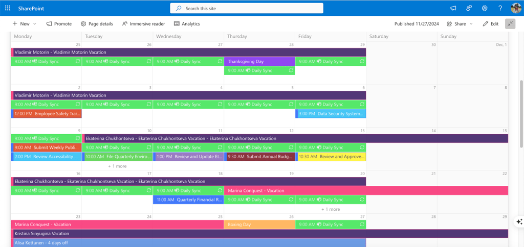Pic. 4. Overlaid Virto Calendar example.