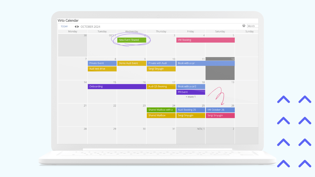 Pic 3. Virto Calendar Web Part For SharePoint On-Premise