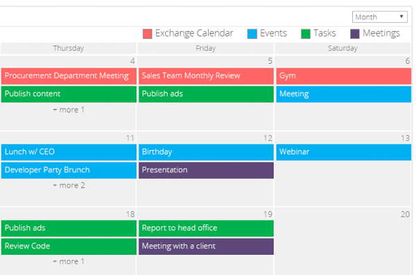 Virto Calendar App Update 05/2016