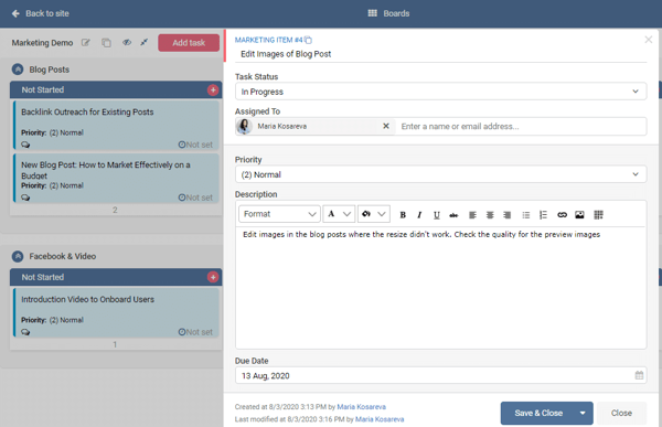 Virto Kanban Board Online Update – Default SharePoint Form