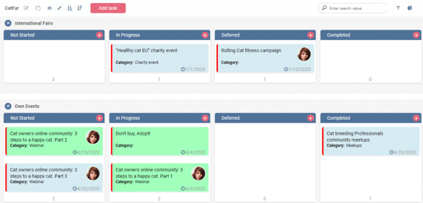 Virto Kanban Board und Calendar Overlay für Ihr Marketing